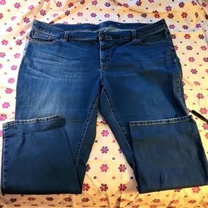 St. Johns Bay 22ws straight leg stretch jeans dark blue denim